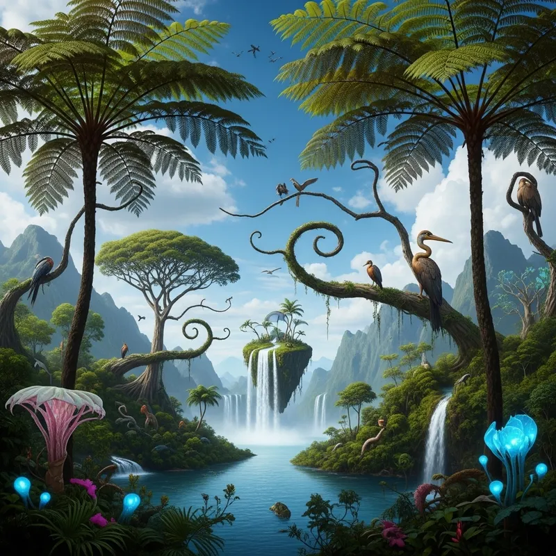 Surreal Amazon Rainforest Landscape - Enchanting Journey