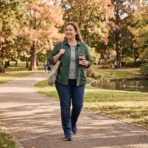 Empowering Plus-Size Woman Engaging in Daily Activities