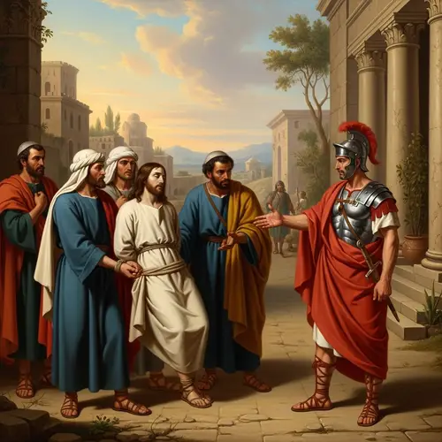 Historic Scene at Dawn in Ancient Israel Oil Painting