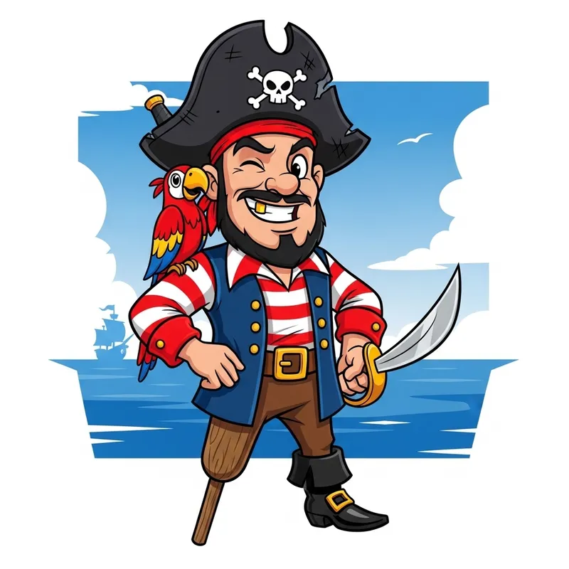 Cartoon Pirate Mascot: Fun and Adventurous Designs