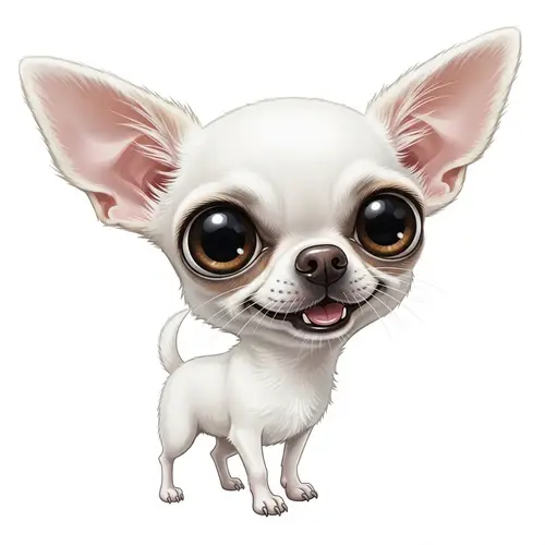 White Chihuahua Caricature
