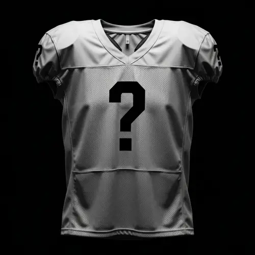 Athletic Mystery: Football Jersey with Question Mark