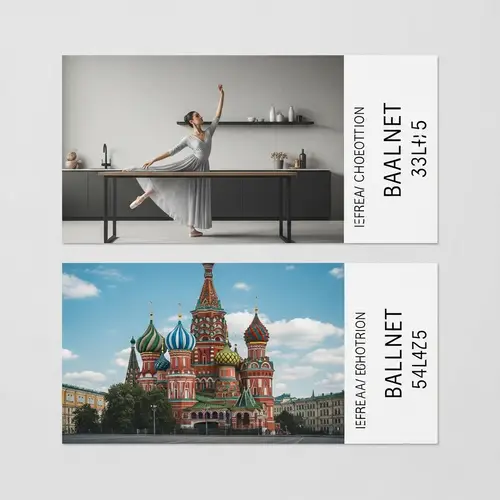 Ballet Invitation Card Render with Diverse Ballerina