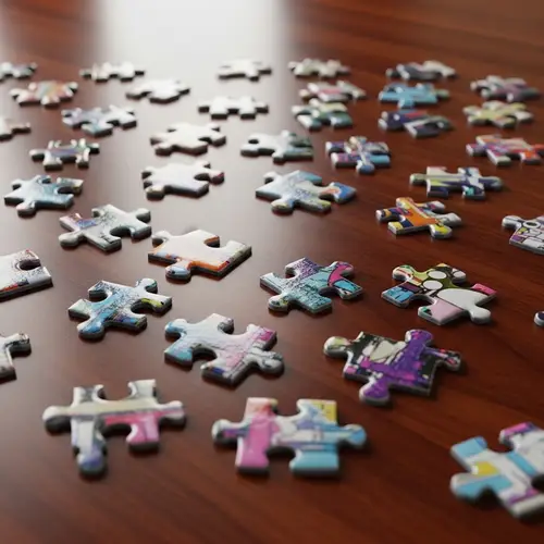 Vibrant Abstract Jigsaw Puzzle Pieces Collection