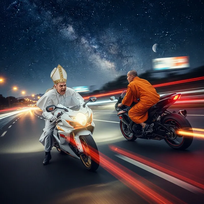 Popes Racing Suzuki GSXR 1000's on Highway at Night