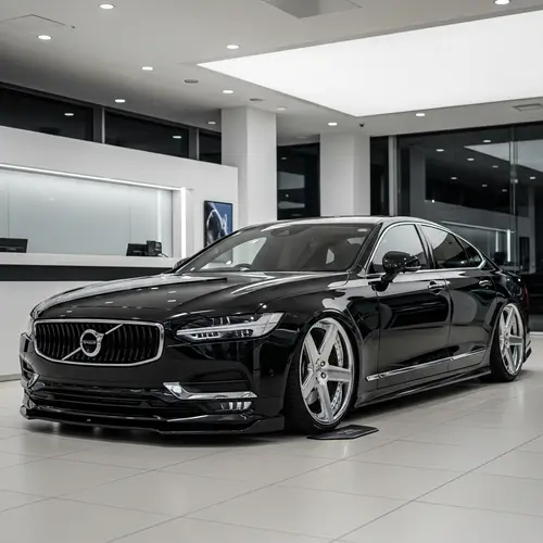 Liberty Walk Style Black Volvo S90 on Three-Piece Rims