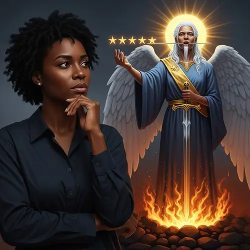 Radiant Black Woman: Biblical Figure Imagery in Vivid Detail