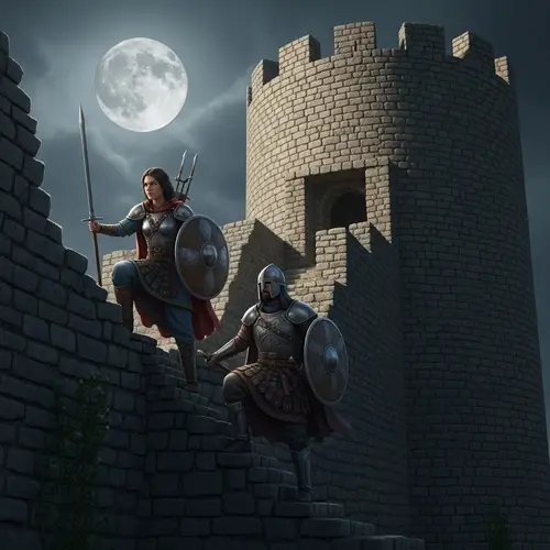 Stealthy Warriors of Pre-Islamic Era Scaling Fortress Wall