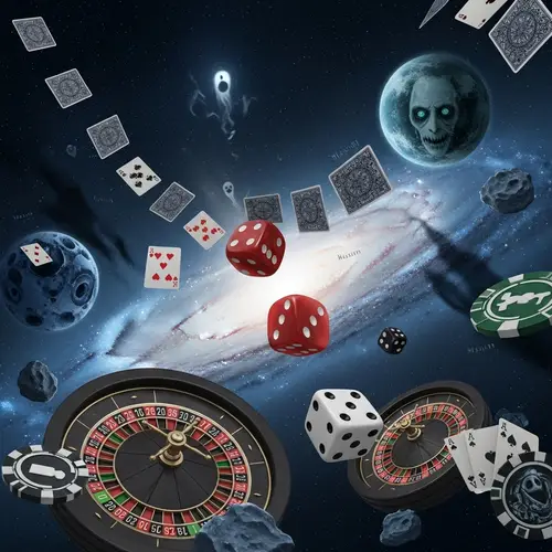 Casino Universe: Surreal Cosmic Space with Fear Emotions
