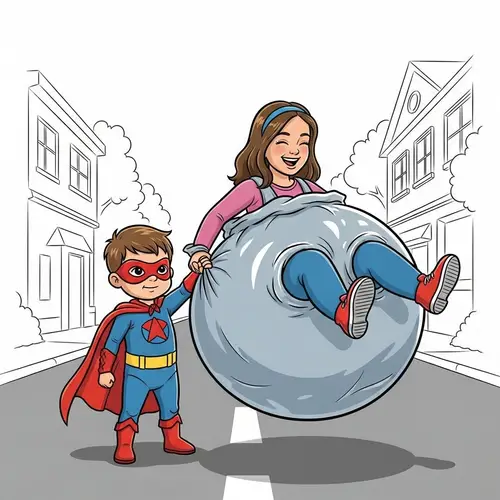 Superhero Toddler Saves Teen Girl with Inflated Costume