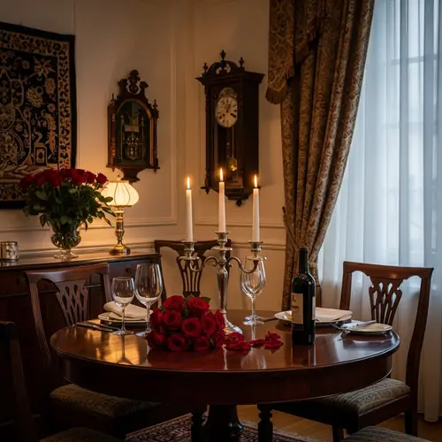 Luxurious Romantic Dinner Setting | Intimate Dining Experience