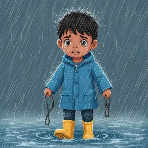 South Asian Boy Searching for Lost Dog in Rain | Heartbreaking Scene