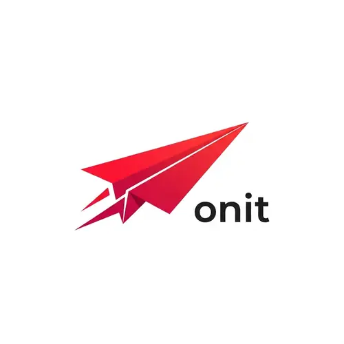 Progressive Red Paper Airplane BI Icon for onit Company
