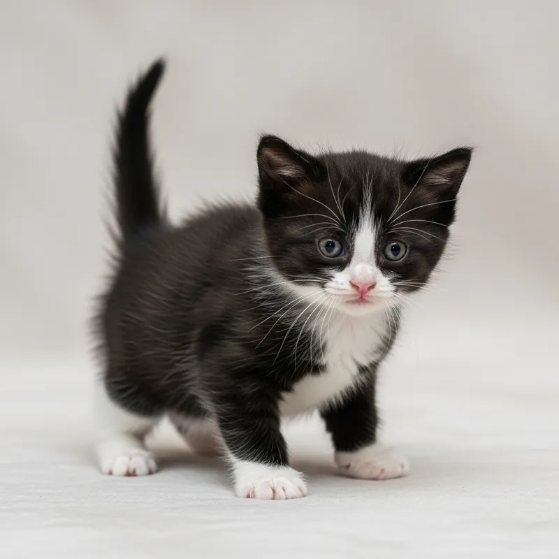 Cute Black and White Kitten | Adorable Feline