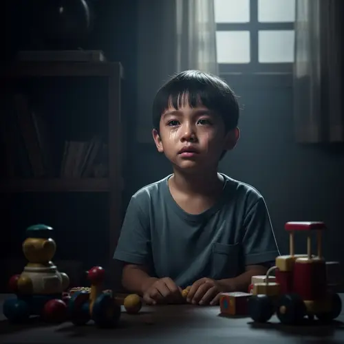 Mysterious and Gloomy Room: Asian Child Crying