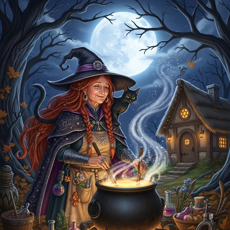 Witch, Cat, and Moon: A Magical Tale