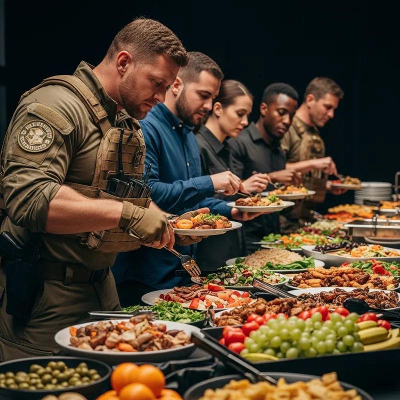 Lunchtime Feasting with Chris Redfield - Buffet Delights Await