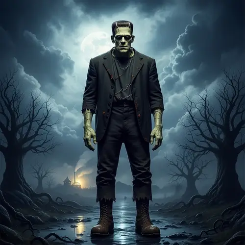 Classic Frankenstein Character Art | Horror Imagery