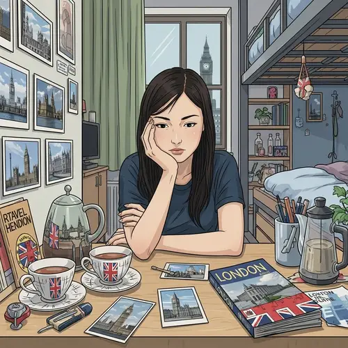 Yearning for London: Asian Girl's Despair in Shanghai Studio