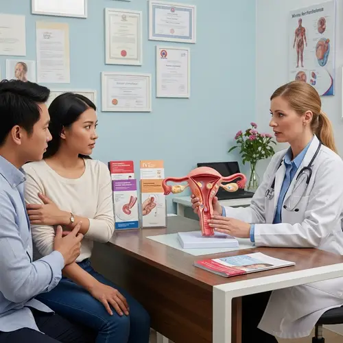 In Vitro Fertilization Treatment: Modern Medical Office Scene