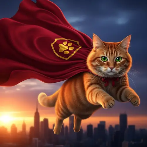 Cat Hero Cape - Heroic Cat Costume for Pets
