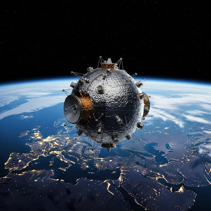 Satellite Orbiting Earth: Gorgeous View of Space Exploration