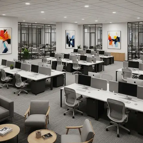 Modern Office Interior Design with Sleek Aesthetic