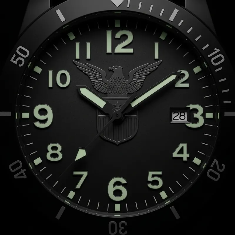 Israeli Military Watch Face with Mossad Insignia
