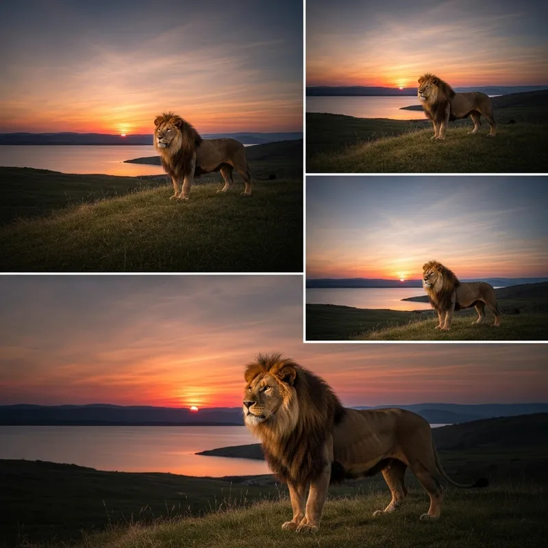 Explore Majestic Lion in Neo-Romantic Style | Stunning Imagery