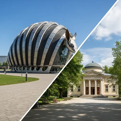 SEC Armadillo-Fusion with Museo della Letteratura Schiller in Open Park Landscape