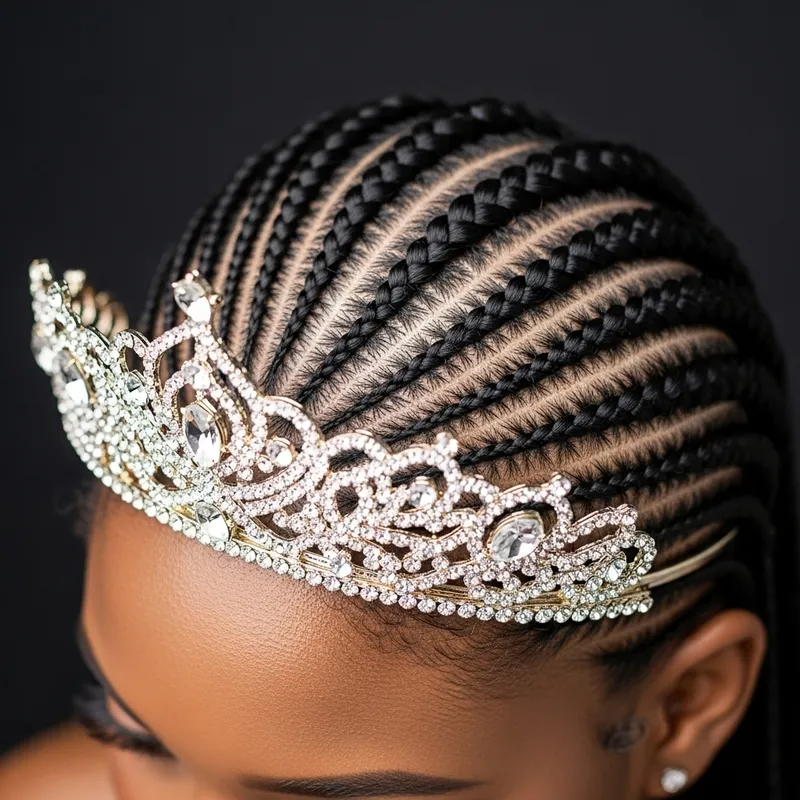 Nagô Braids with Tiara - Stylish African Braiding