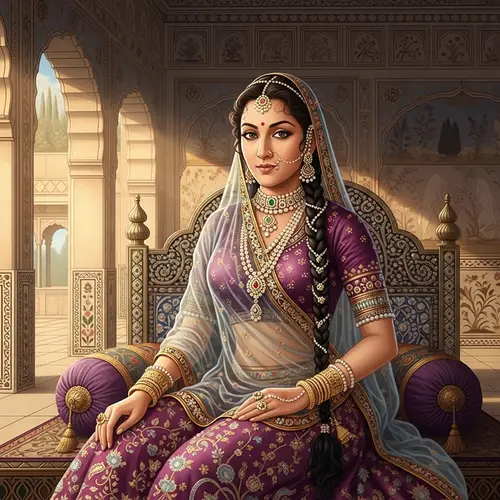 Elegant Public Figure from Mughal Empire | Historical Portrait