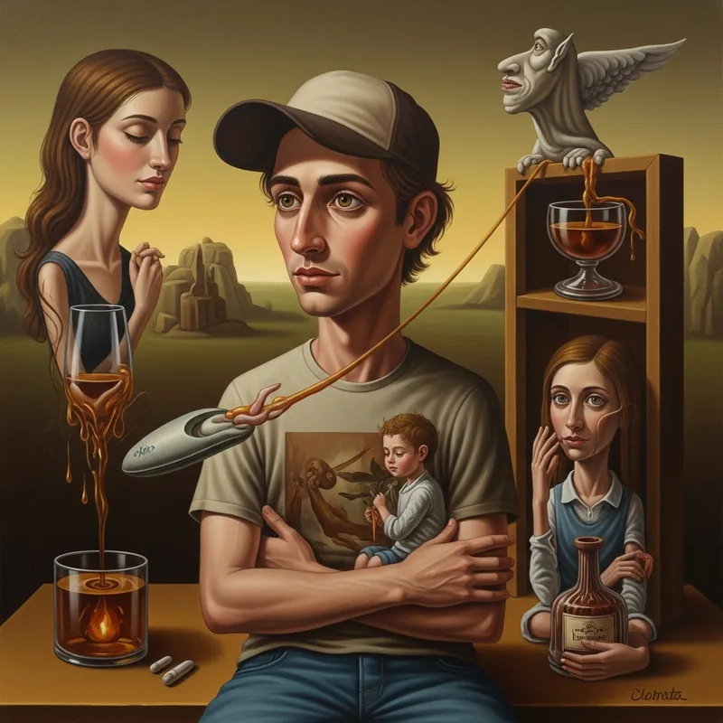 Surrealist Artwork: Symbolic Emotions & Drug Addiction