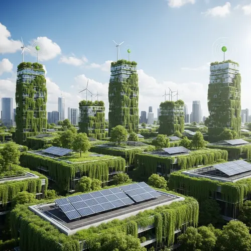 Harmonious Future: Green Technology and Nature in the City