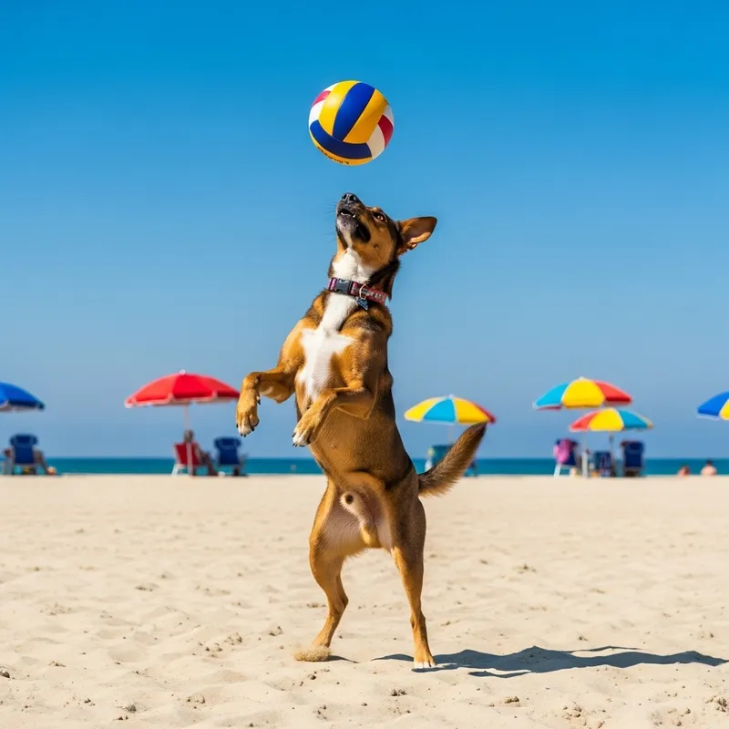 Friendly Dog Playing Beach Volleyball | Fun Pet Activity - Perro Jugando Voleibol Friendly Dog Playing Beach Volleyball | Fun Pet Activity - Perro Jugando Voleibol