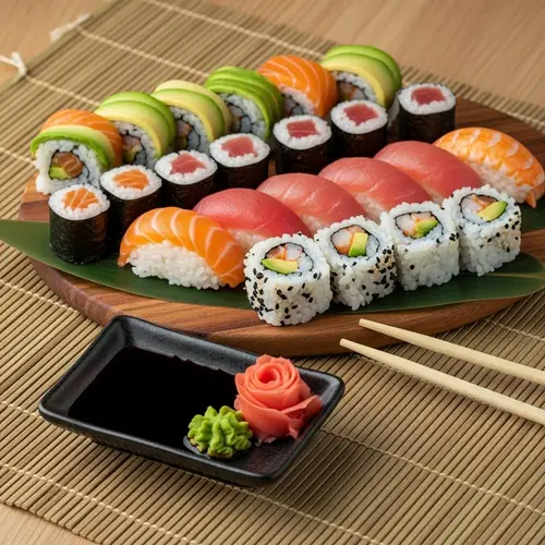 Sushi Aesthetic: Artful Sushi Platter Display