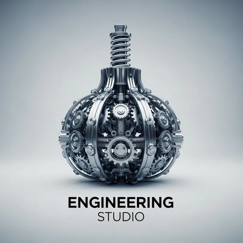 Intricate Mechanical Gear Mascot - Engineering Studio Intricate Mechanical Gear Mascot - Engineering Studio