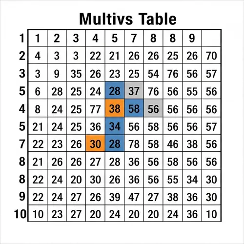 Multiplication Table Educational Illustration