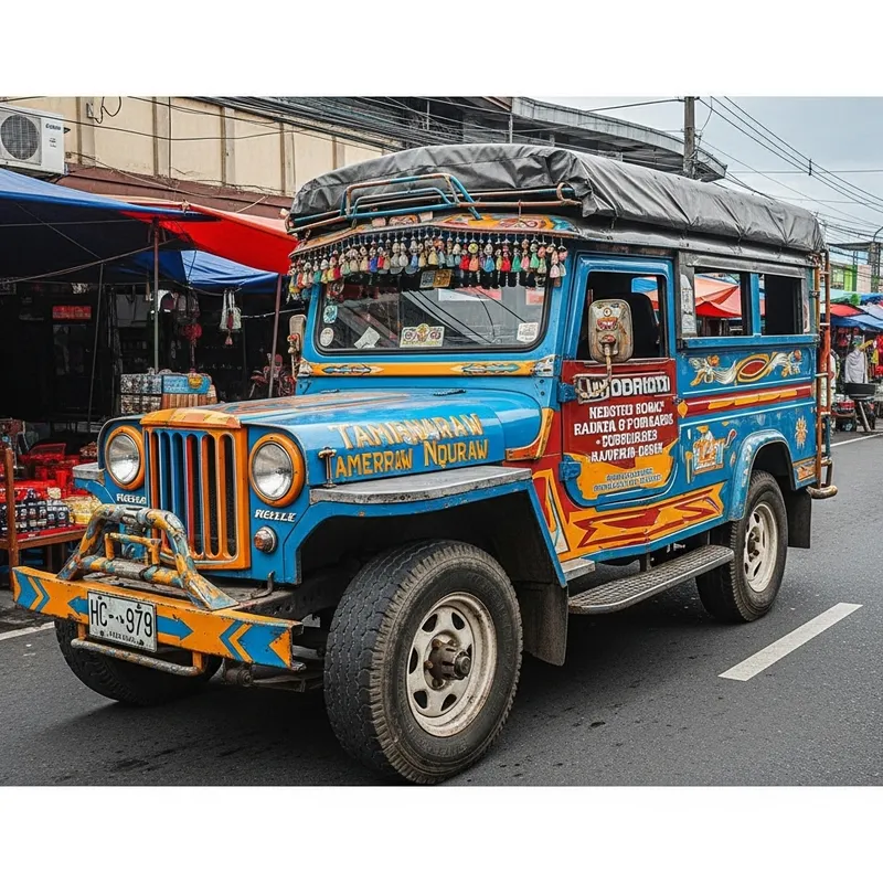 Colorful Tamaraw Jeep in the Philippines | Vibrant Local Culture Reflection