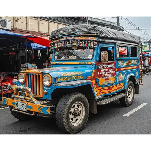 Colorful Tamaraw Jeep in the Philippines | Local Culture Reflection