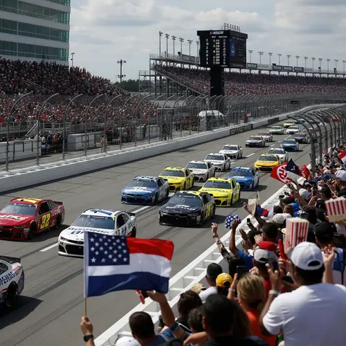 Thrilling NASCAR Race on Sunny Day | Daring Display of Skill