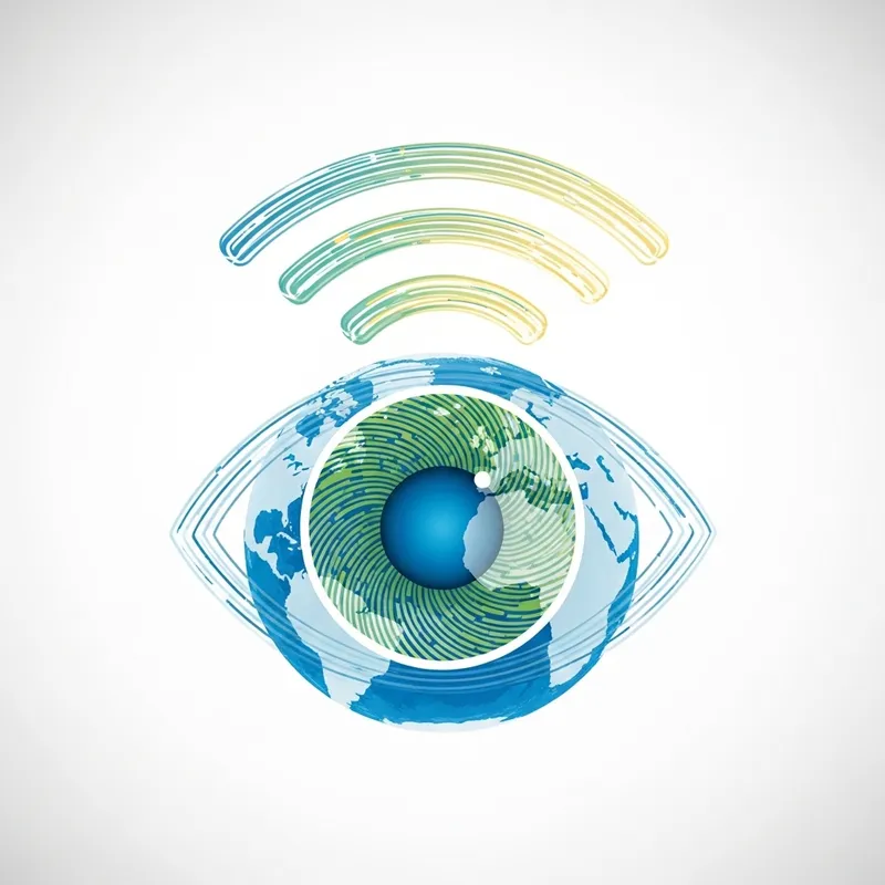 Global Connectivity Logo | Earth-eye with Data Streams Global Connectivity Logo | Earth-eye with Data Streams