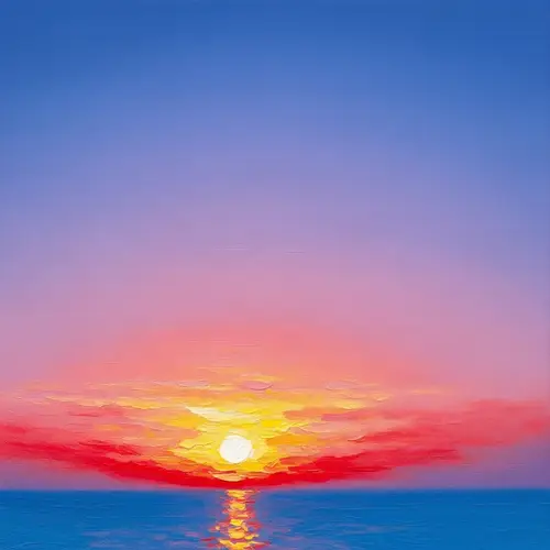 Impressionist Sunset: A Vibrant Evening Scene