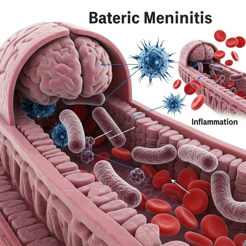 Bacterial Meningitis: Scientific Illustration
