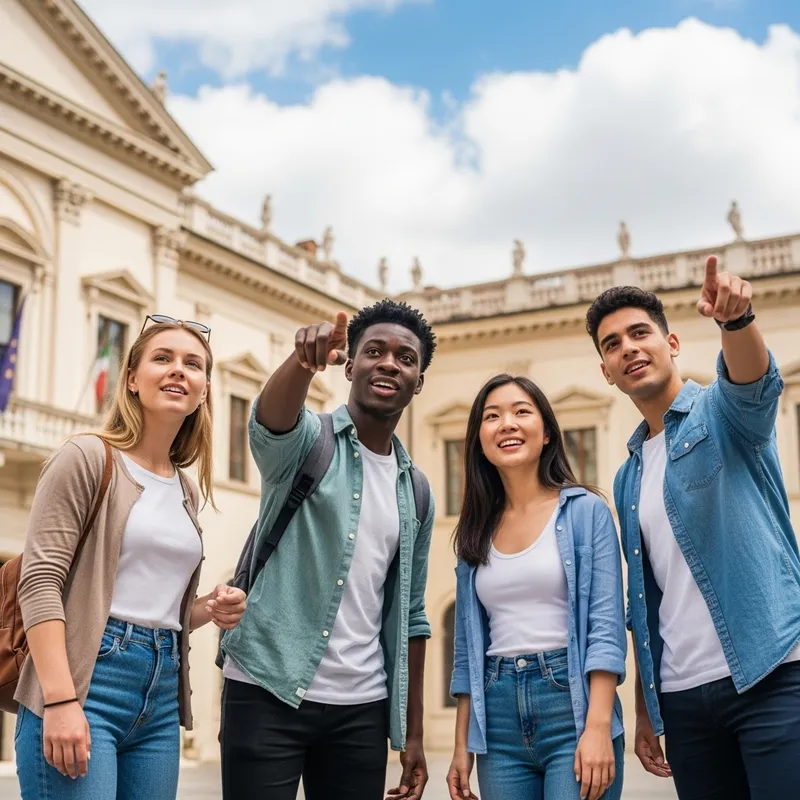 Students Exploring Italy: Cultural Tour in Rome