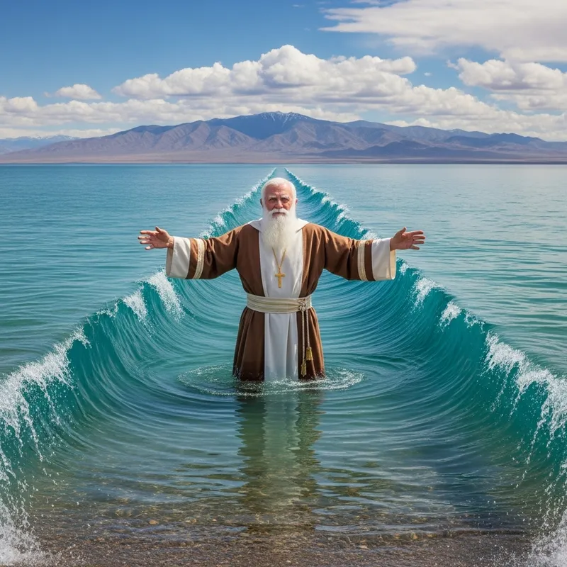 President Russell M Nelson Mirroring Moses at Great Salt Lake
