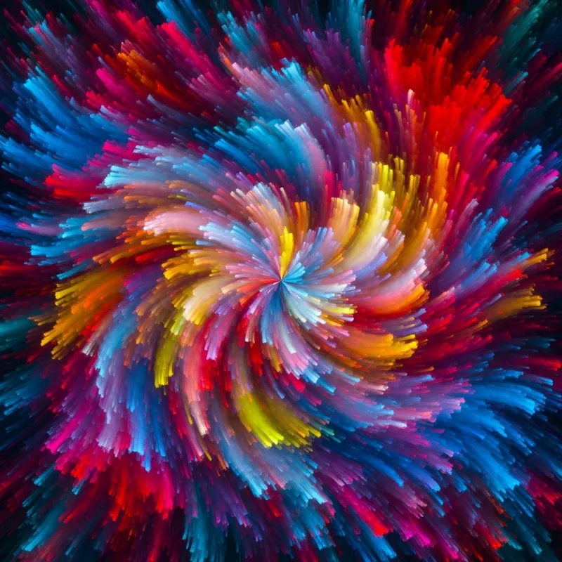 Vibrant Chaos - Abstract Art in Dynamic Style