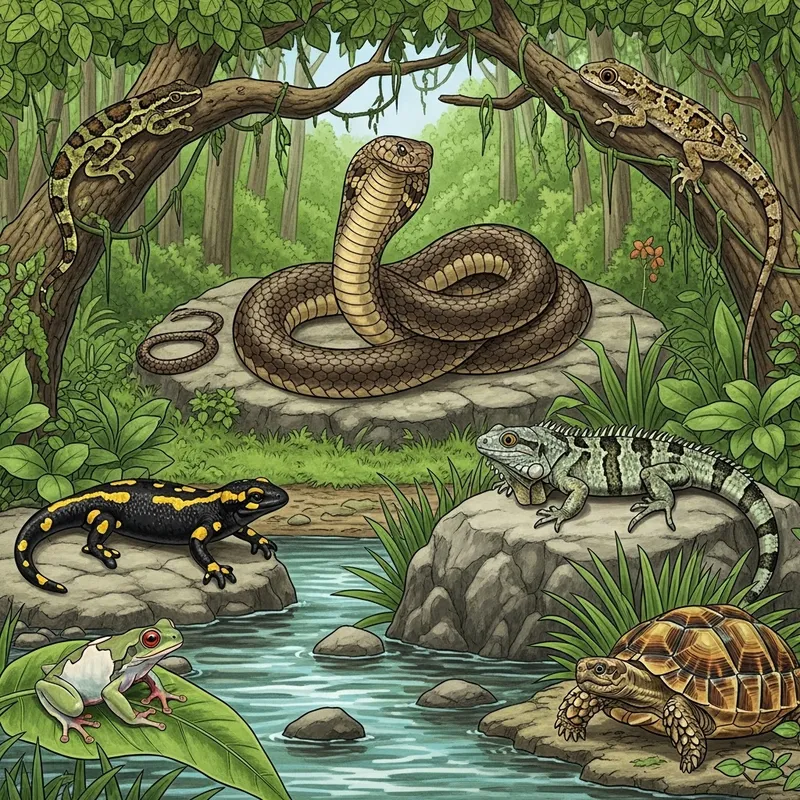Native Reptiles and Amphibians in Biodiverse Habitat