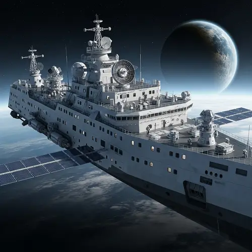 Modern-Day Space Exploration Ship for Scientific Research