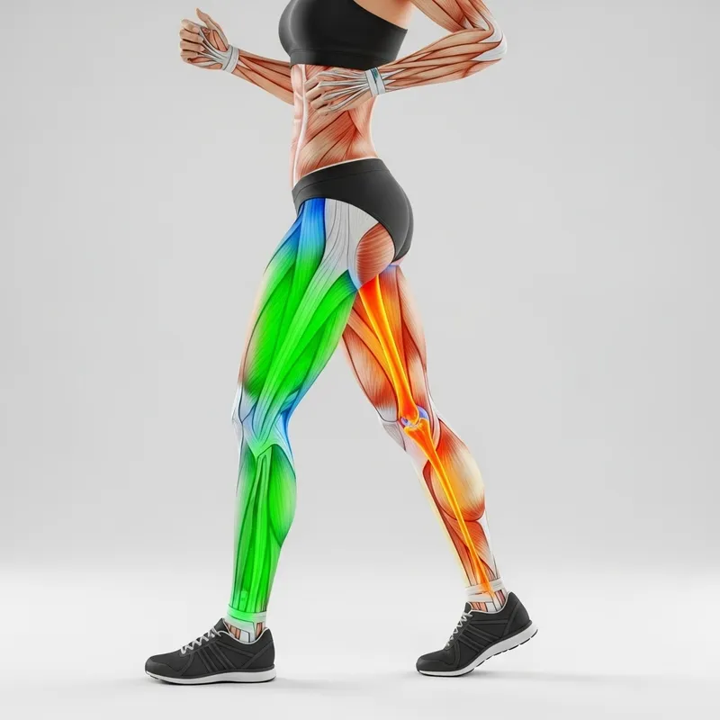 Anatomical Visualization of Female Runner's Thigh Muscles